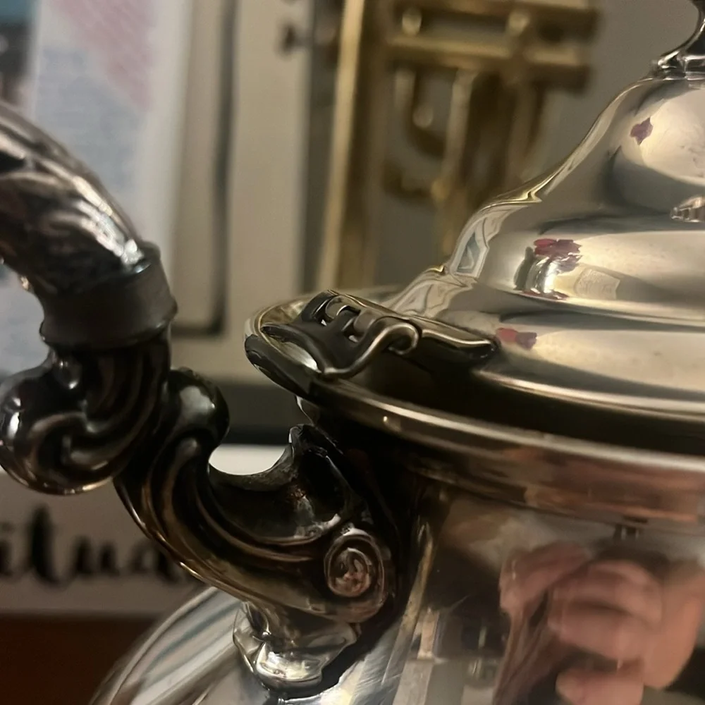 Gorham Vintage Silver 3 Piece Duchess Coffe Set with Cream and Sugar Bowl EUC